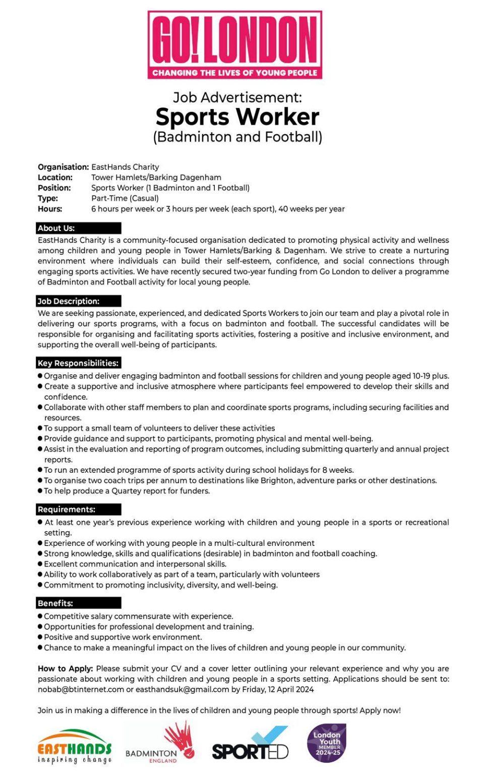 Sports Worker Job Description